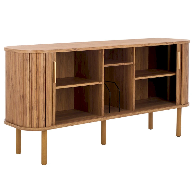 Credenza/Mobile multimediale Home Tealla 2 con ante a serrandina - 63Lx18Px32A