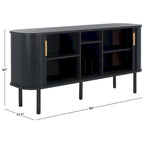 Credenza/Mobile multimediale Home Tealla 2 con ante a serrandina - 63Lx18Px32A