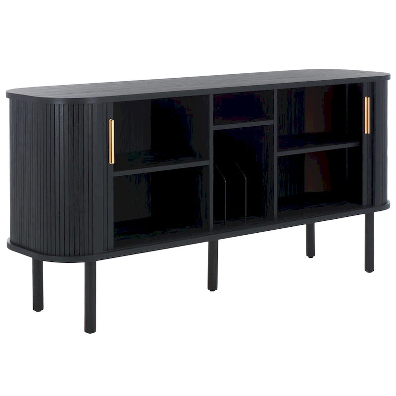 Credenza/Mobile multimediale Home Tealla 2 con ante a serrandina - 63Lx18Px32A