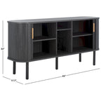 Credenza/Mobile multimediale Home Tealla 2 con ante a serrandina - 63Lx18Px32A